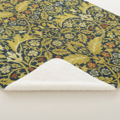 Morris Acanthus verlaat Twining Stem Flowers Tapij Sherpa Deken (3/4)