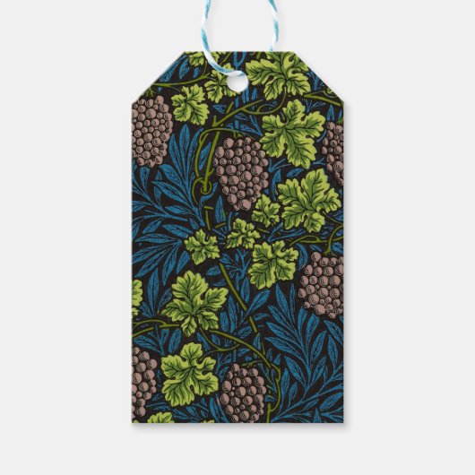 Morris - Antiek 1873 Druif & Leave & Vine Pattern Cadeaulabel (Voorkant)
