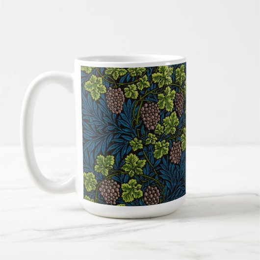 Morris - Antiek 1873 Druif & Leave & Vine Pattern Koffiemok (Links)
