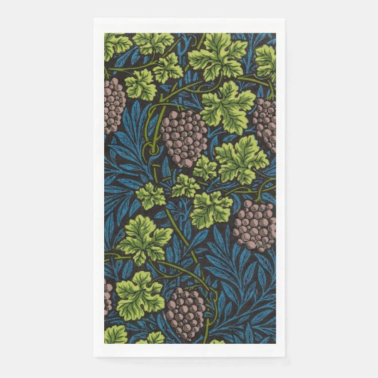 Morris - Antiek 1873 Druif & Leave & Vine Pattern Servet (Voorkant)