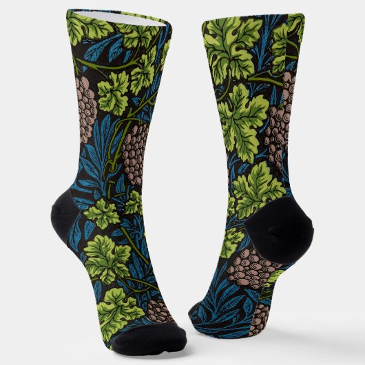 Morris - Antiek 1873 Druif & Leave & Vine Pattern Sokken (Gebogen)