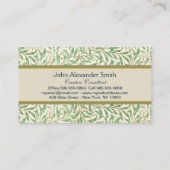 Morris - Antiek wilgenbladeren & vertakkingen Patr Visitekaartje (Achterkant)
