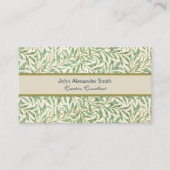 Morris - Antiek wilgenbladeren & vertakkingen Patr Visitekaartje (Voorkant)