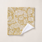 Morris Bachelor's Button Flower & Golden Stems Bad Handdoek (Wasdoekje)