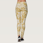 Morris Bachelor's Button Flower & Golden Stems Leggings (Achterkant)