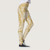 Morris Bachelor's Button Flower & Golden Stems Leggings (Rechts)
