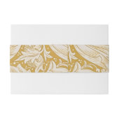 Morris Bachelor's Button Flower & Golden Stems Uitnodigingen Wikkel (Achterkant Voorbeeld)