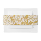 Morris Bachelor's Button Flower & Golden Stems Uitnodigingen Wikkel (Voorkant Voorbeeld)