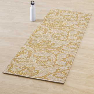 Morris Bachelor's Button Flower & Golden Stems Yogamat