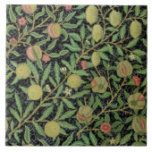 Morris Black Achtergrond Antiek Pomegrana Pattern Tegeltje (Voorkant)
