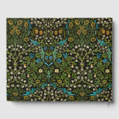 Morris Black Achtergrond Blackthorn Pattern Gastenboek (Achterkant)