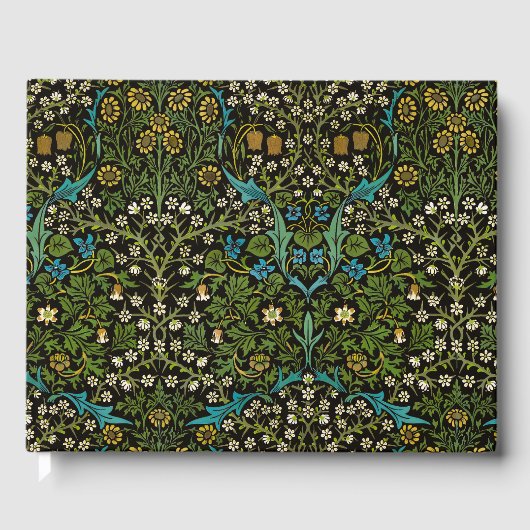 Morris Black Achtergrond Blackthorn Pattern Gastenboek (Voorkant)