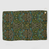Morris Black Achtergrond Blackthorn Pattern Golfhanddoek (Horizontaal)