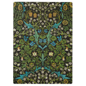 Morris Black Achtergrond  Blackthorn Pattern Klembord (Achterkant)
