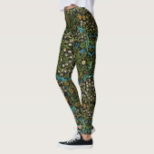 Morris Black Achtergrond  Blackthorn Pattern Leggings (Links)