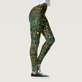 Morris Black Achtergrond  Blackthorn Pattern Leggings (Rechts)