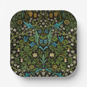 Morris Black Achtergrond  Blackthorn Pattern Papieren Bordje