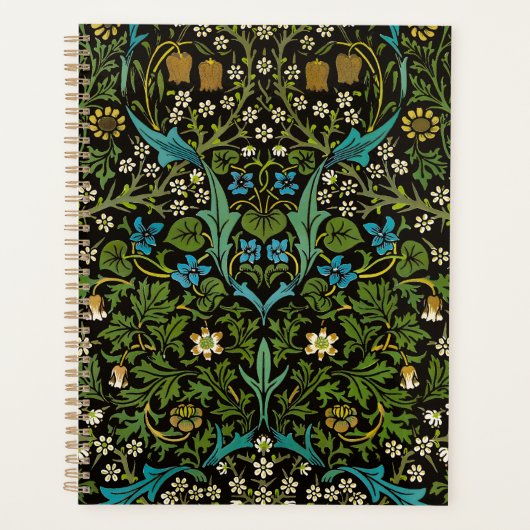 Morris Black Achtergrond Blackthorn Pattern Planner (Voorkant)
