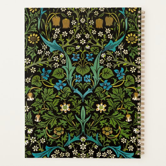 Morris Black Achtergrond Blackthorn Pattern Planner (Achterkant)