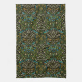Morris Black Achtergrond  Blackthorn Pattern Theedoek (Verticaal)