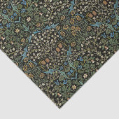 Morris Black Achtergrond  Blackthorn Pattern Tissuepapier (Detail)