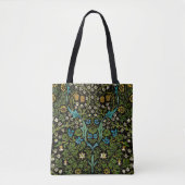 Morris Black Achtergrond Blackthorn Pattern Tote Bag (Voorkant)