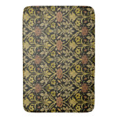 Morris Black Achtergrond Roos & Lily Flower Patter Badmat (Voorkant Verticaal)