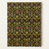Morris Black Achtergrond Roos & Lily Flower Patter Planner (Achterkant)