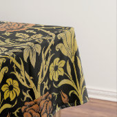 Morris Black Achtergrond Roos & Lily Flower Patter Tafelkleed (Voorbeeld)