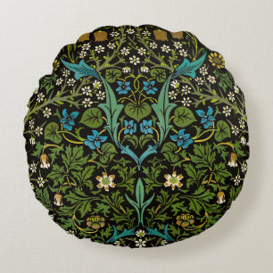 Morris Black Achtergrond Vintage Blackthorn Patroo Rond Kussen