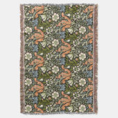 Morris BlackBackground 1896 Compton Floral Pattern Deken (Voorkant Verticaal)