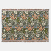 Morris BlackBackground 1896 Compton Floral Pattern Deken (Voorkant)