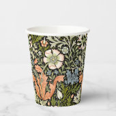 Morris BlackBackground 1896 Compton Floral Pattern Papieren Bekers (Links)