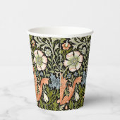 Morris BlackBackground 1896 Compton Floral Pattern Papieren Bekers (Rechts)