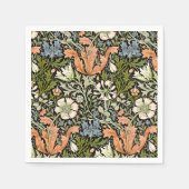 Morris BlackBackground 1896 Compton Floral Pattern Servet (Voorkant)