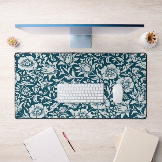 Morris  Blauw & Wit Bloempatroon Bureaumat (Kantoor 1)