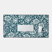 Morris  Blauw & Wit Bloempatroon Bureaumat (Keyboard & Muis)
