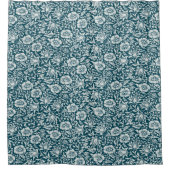 Morris  Blauw & Wit Bloempatroon Douchegordijn (Voorkant)