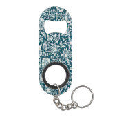 Morris Blauw & Wit Bloempatroon Mini Flessenopener (Achterkant)