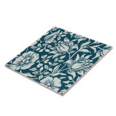 Morris Blauw & Wit Bloempatroon Tegeltje (Zijkant)