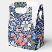 Morris Blauwe Achtergrond 1896 Compton Bloemenpatr Bedankdoosjes (Geopend)