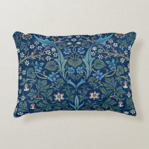 Morris Blauwe Achtergrond Vintage Blackthorn Patro Accent Kussen
