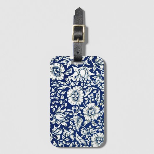 Morris - Blauwe Mallow, patroon Bagagelabel (Voorkant (verticaal))