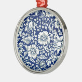 Morris - Blauwe Malva Metalen Ornament (Links)