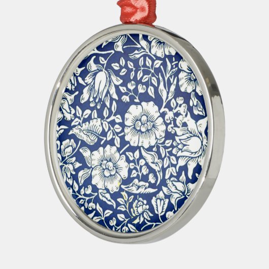 Morris - Blauwe Malva Metalen Ornament (Links)