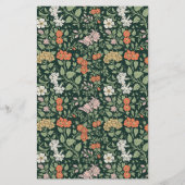 Morris Bloementuin Bruiloft Menu Kaart (Achterkant)