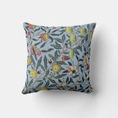 Morris Blue Achtergrond Antiek Pomegrana Patroon Kussen (Achterkant)