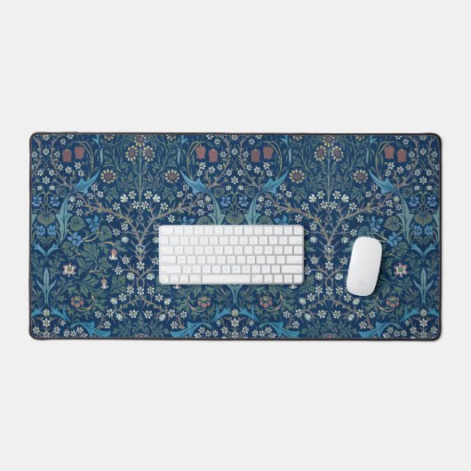 Morris Blue Achtergrond  Blackthorn Pattern Bureaumat (Keyboard & Muis)
