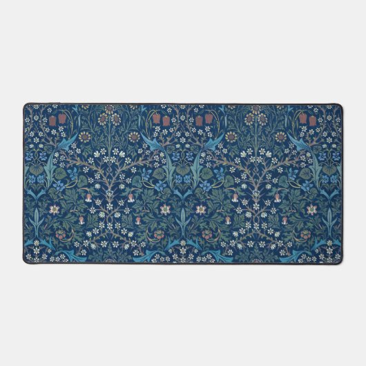 Morris Blue Achtergrond  Blackthorn Pattern Bureaumat (Voorkant)