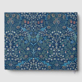 Morris Blue Achtergrond Blackthorn Pattern Gastenboek (Achterkant)